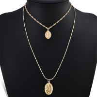 Zinc Alloy Sweater Chain Necklace, plated & for woman, golden Approx 21.26 Inch 