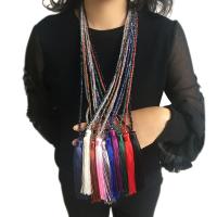 Collar de cadena cristalina del suéter, Cristal, con Nylón, para mujer, más colores para la opción, 120mm, longitud:aproximado 35.4 Inch, Vendido por Sarta