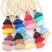 Дерево свитер цепи ожерелье, деревянный, с нейлон, Женский, Много цветов для выбора длина:Приблизительно 35.4 дюймовый, продается Strand