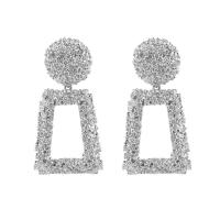 Zinc Alloy Drop Earring, with Plastic, plated, for woman 