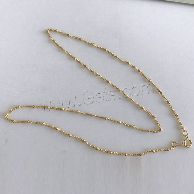 Gold Filled Necklace Chain, 14K gold plated, different length for choice & twist oval chain, 1.2mm, Sold By Strand