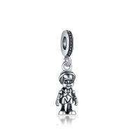 Zinc Alloy European Pendants, Cartoon, antique silver color plated, without troll, 10-30mm Approx 4-4.5mm 
