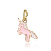 Zinc Alloy European Pendants, Unicorn, gold color plated, without troll & enamel 10-30mm Approx 4-4.5mm 