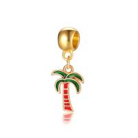 Zinc Alloy European Pendants, Palm Tree, gold color plated, without troll & enamel, 10-30mm Approx 4-4.5mm 