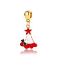Zinc Alloy European Pendants, Christmas Hat, gold color plated, without troll & enamel, 10-30mm Approx 4-4.5mm 