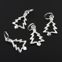Zinc Alloy Christmas Pendants, Christmas Tree, antique silver color plated Approx 7mm 