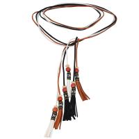 Velveteen collier de chandail, avec bois, pour femme, plus de couleurs à choisir, 75mm Environ 49.6 pouce, Vendu par brin