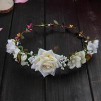 Bridal Hair Wreath, Cloth, Flower, for woman 190mm 
