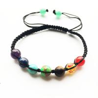 Nylon Cord Woven Ball Bracelets, with Stone, Unisex & adjustable Approx 10 Inch 
