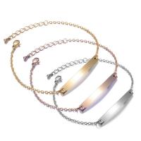 Bracelets en acier inoxydable, avec 1.6inch chaînes de rallonge, Placage, chaîne ovale & pour femme, plus de couleurs à choisir, 4.5mmuff0c40mm Environ 7 pouce, Vendu par brin