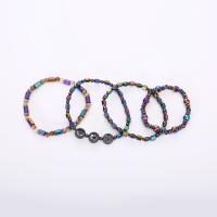 Natural Stone Anklet, with Hematite & Zinc Alloy, Bohemian style & for woman Approx 8 Inch 