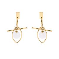 Zinc Alloy Drop Earring, with Acrylic, sterling silver post pin, plated, without stopper & for woman, 50mm 