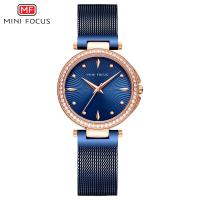 MINIFOCUS® Watch Collection, Zinc Alloy, with Glass, Japanese movement, plated, Life water resistant & for woman & with rhinestone 36mm Approx 8.8 Inch 