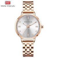 MINIFOCUS® Watch Collection, Zinc Alloy, with Glass & Stainless Steel, Japanese movement, plated, Life water resistant & for woman & with rhinestone 35mm Approx 8 Inch 