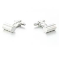 Brass Cufflinks, silver color plated 