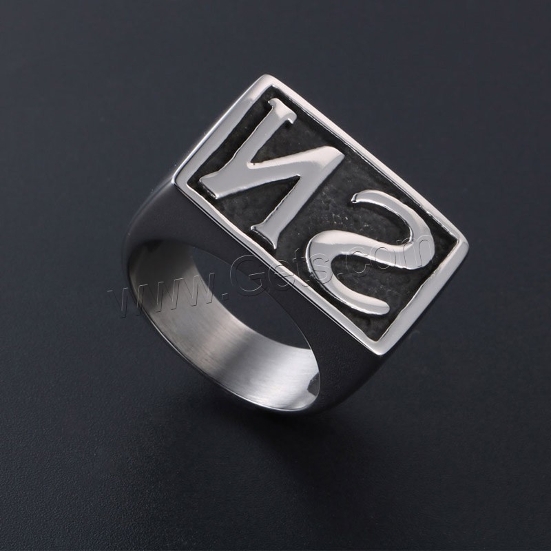 Titanium Steel Finger Ring, Unisex & different size for choice & blacken, Sold By PC