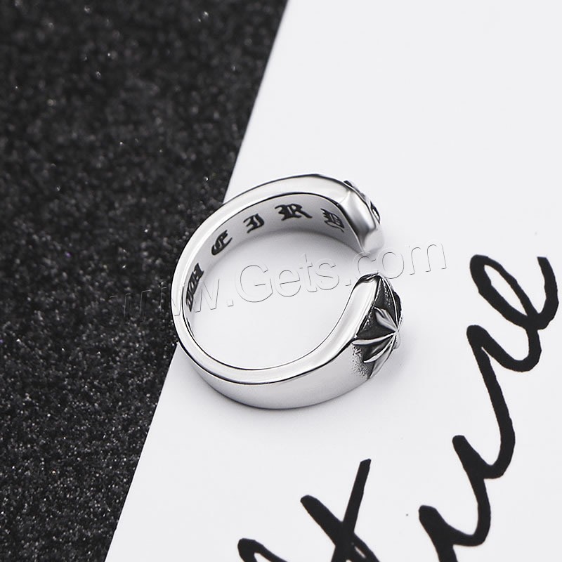 Titanium Steel Finger Ring, Unisex & different size for choice & blacken, Sold By PC