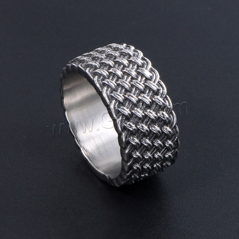 Titanium Steel Finger Ring, Unisex & different size for choice & blacken, Sold By PC