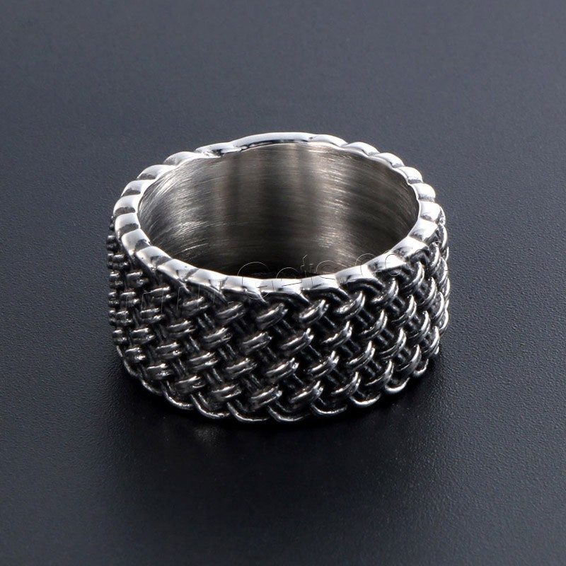 Titanium Steel Finger Ring, Unisex & different size for choice & blacken, Sold By PC