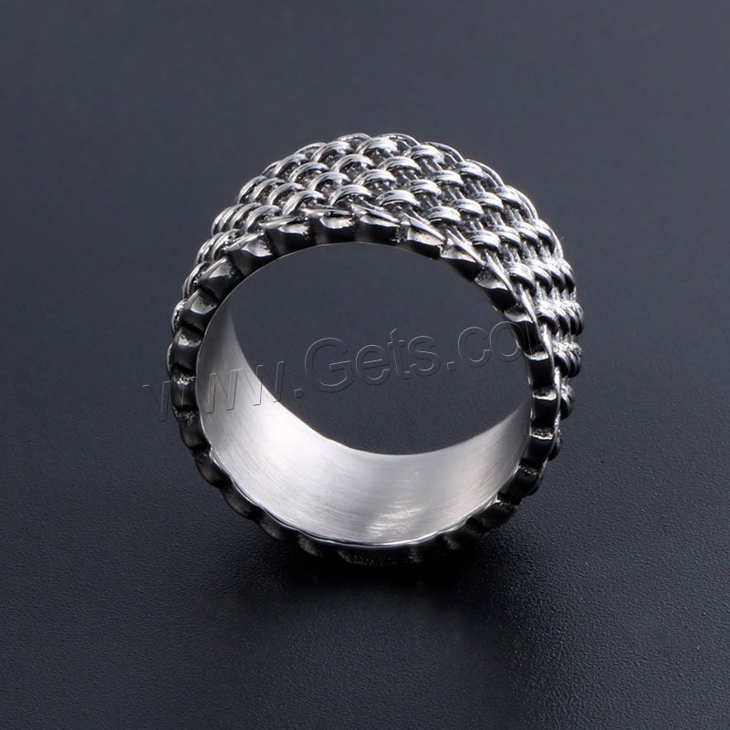 Titanium Steel Finger Ring, Unisex & different size for choice & blacken, Sold By PC