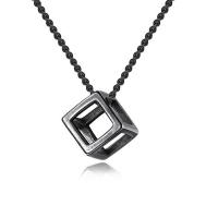Titanium Steel Pendants, Cube, plated, hollow 