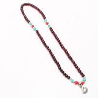 Zinc Alloy Bracelet, with Glass Beads, antique silver color plated & for woman & , 4mm Approx 24 Inch 