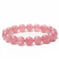 Madagascar Rose Quartz Bracelet & radiation protection & for woman, pink Approx 7.5 Inch 