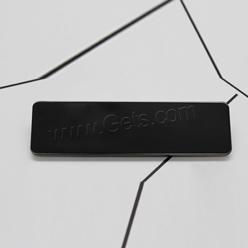 Titanium Steel Brooch, Rectangle, plated, Unisex & different styles for choice, more colors for choice, 70x20mm, Sold By PC