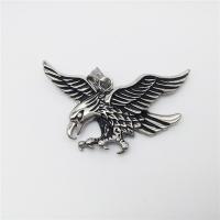 Stainless Steel Animal Pendants, Eagle, blacken Approx 2-4mm 