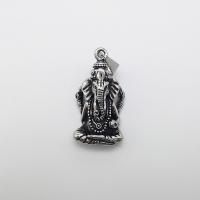 Stainless Steel Animal Pendants, Elephant, blacken Approx 2-4mm 