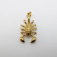 Stainless Steel Animal Pendants, Scorpion, gold color plated Approx 2-4mm 