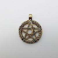 Stainless Steel Star Pendant, pentagram, plated, blacken Approx 2-4mm 