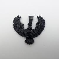 Stainless Steel Animal Pendants, Eagle, plated, blacken Approx 2-4mm 