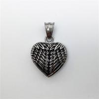 Stainless Steel Heart Pendants, blacken Approx 2-4mm 