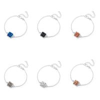alliage de zinc bracelet, avec plastique, avec 2inch chaînes de rallonge, Placage de couleur argentée, chaîne ovale & pour femme, plus de couleurs à choisir, 20mm Environ 7.8 pouce, Vendu par brin