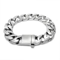 Titanium Steel Bracelet, twist oval chain & for man, original color Approx 8.26 Inch 