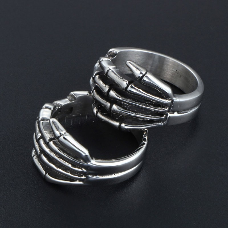 Titanium Steel Finger Ring, Unisex & different size for choice & blacken, Sold By PC