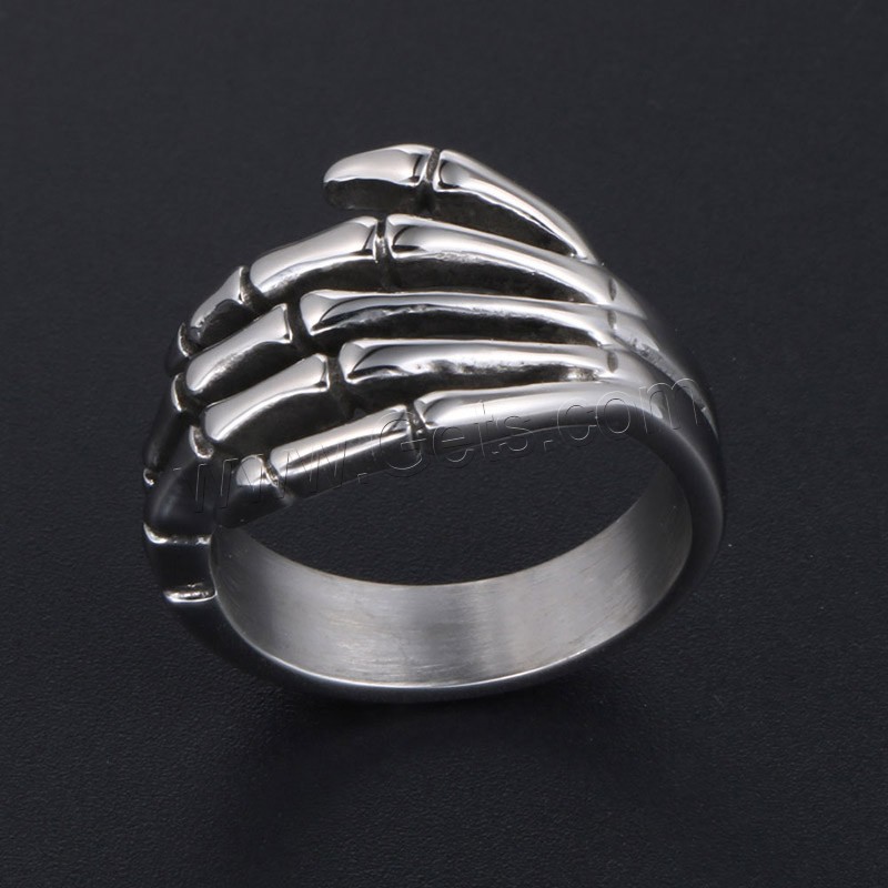 Titanium Steel Finger Ring, Unisex & different size for choice & blacken, Sold By PC