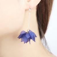 Zinc Alloy Drop Earring, with Plastic, gold color plated, for woman 