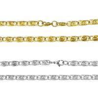 Stainless Steel Chain Necklace, plated, valentino chain & for woman Approx 23.5 Inch 
