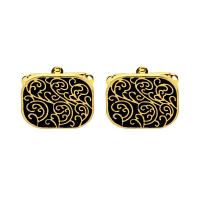 Zinc Alloy Cufflinks, gold color plated, stoving varnish & Unisex 
