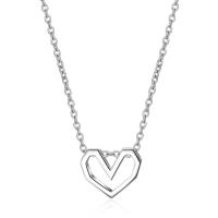 Brass Jewelry Necklace, with 1.37inch extender chain, Heart, plated, oval chain & for woman 10mm Approx 15.7 Inch 