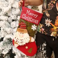 Stoff Christmas Gift Bag, Weihnachtssocke, Weihnachtsschmuck & verschiedene Stile für Wahl, 290x450mm, verkauft von PC