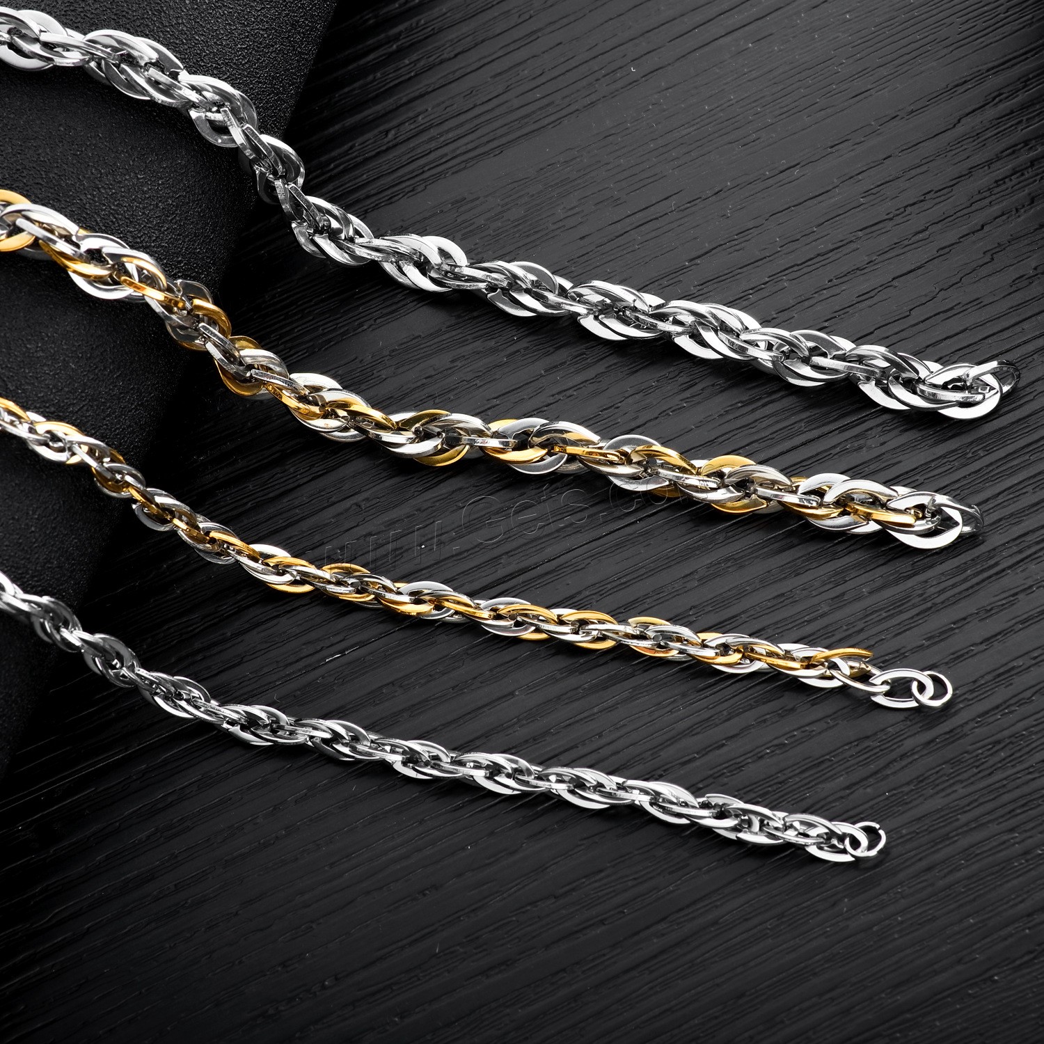 Titanium Steel Chain Necklace, plated, different size for choice & for man, more colors for choice, Length:Approx 21.5 Inch, Sold By Strand