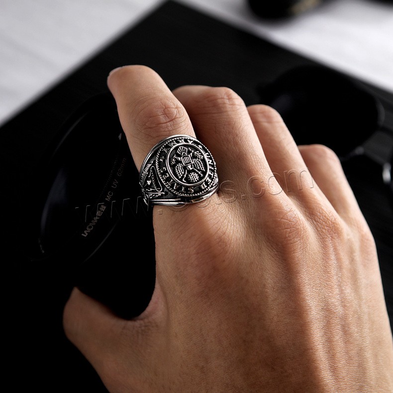 チタン鋼 指輪, メッキ, 異なるサイズの選択 & 男性用 & エナメル, 無色, 23mm, 売り手 パソコン