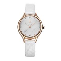 Women Wrist Watch, Zinc Alloy, with PU Leather & Glass, Japanese movement, plated, Life water resistant & for woman & with rhinestone 26mm Approx 7 Inch 