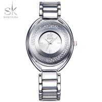 Women Wrist Watch, Zinc Alloy, with Glass, Japanese movement, plated, Life water resistant & for woman & with rhinestone 37mm Approx 9 Inch 
