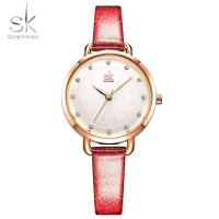 Women Wrist Watch, Zinc Alloy, with PU Leather & Glass, Japanese movement, plated, Life water resistant & for woman & with rhinestone 29mm Approx 7.8 Inch 