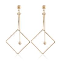Zinc Alloy Drop Earring, Square, gold color plated, for woman 