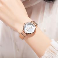 Uhrenarbänder für Frauen, Edelstahl, mit Zinklegierung Zifferblatt & Glas, plattiert, mit Strass, keine, 37x10mm, Länge:ca. 9 ZollInch, verkauft von PC